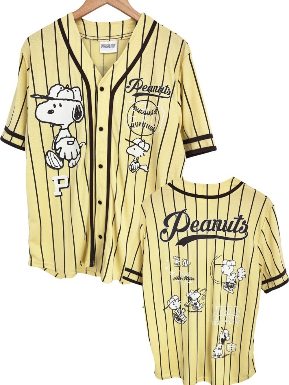 Peanuts Snoopy Charlie Brown Women’s Baseball Jersey NWT Large